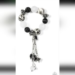Paparazzi Black and Silver Charm Bracelet Lights, Camera, Action Fashion